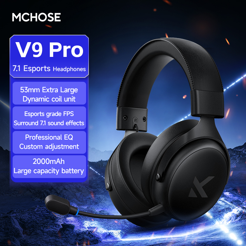 Esports Wireless Gaming Headset - MCHOSE V9 Pro Headset mit Mikrofon