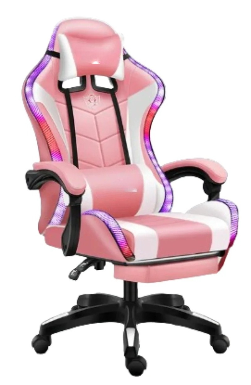 Rgb Gaming Chair - Hochwertiger Gaming-Stuhl, RGB-Licht, Bürostuhl, Gamer-Computer, ergonomischer