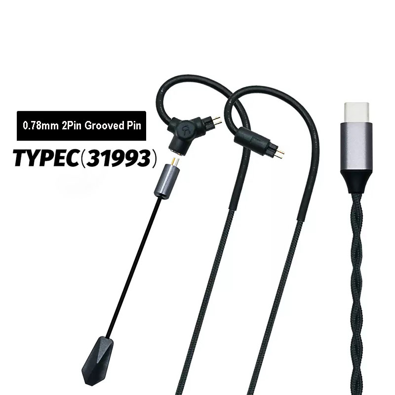 Esports Gaming Headset - 0,78 QDC MMCX Gaming-Kopfhörerkabel 3,5mm Typ-C
