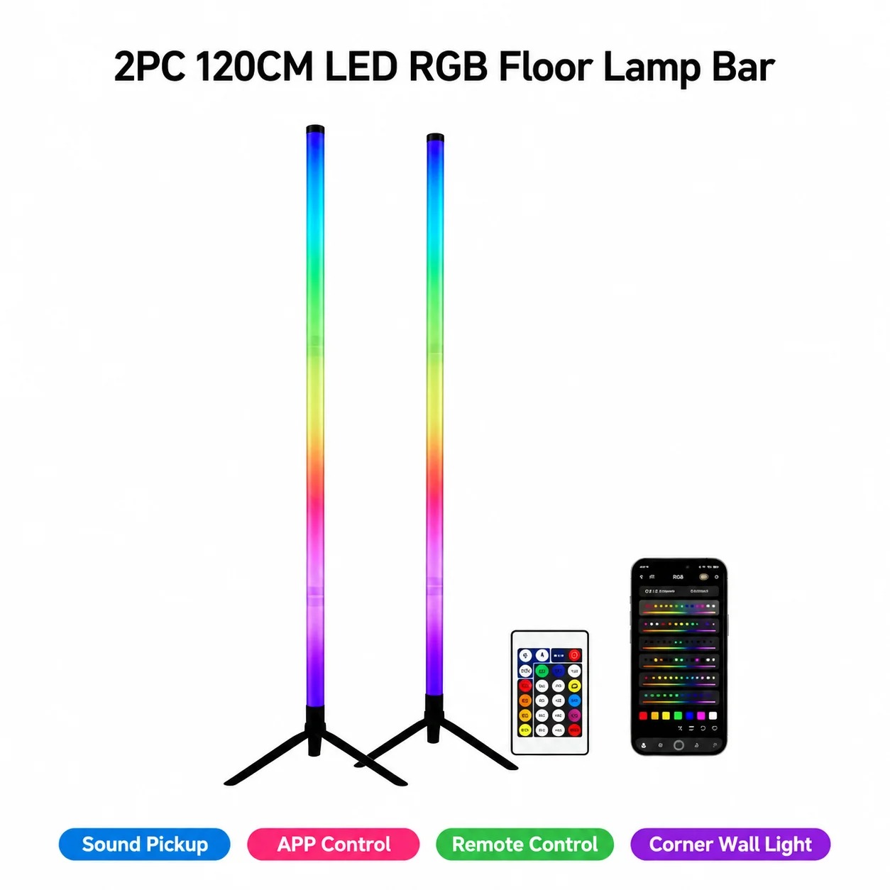 120CM RGB Eck-Stehlampe, Schal – Esports Gaming Setup Bewertung und Preis