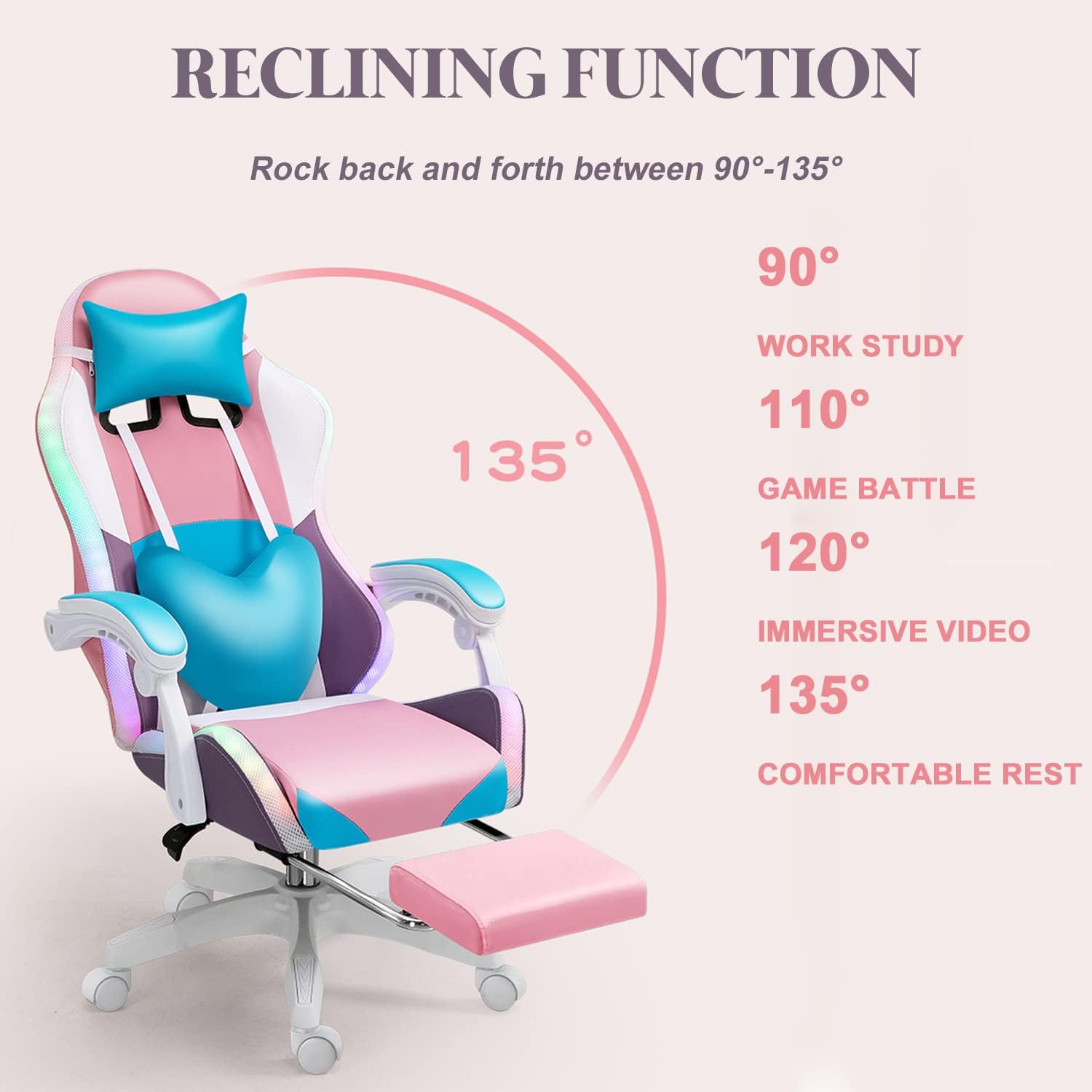 RGB-LED-Gaming-Stuhl für Erwac – Rgb Gaming Chair Bewertung und Preis